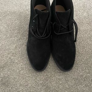 Clarks Women's Black Suede Ankle Boots